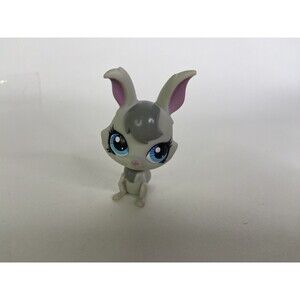 Littlest Pet Shop LPS 3293 Gray Bunny Rabbit Dot Eyes Figure Toy Hasbro